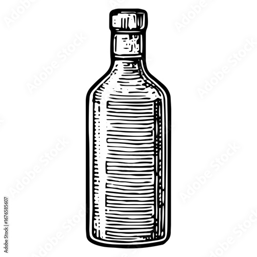 Vintage Liquor Bottle for Cocktail Bar Decoration Illustration
