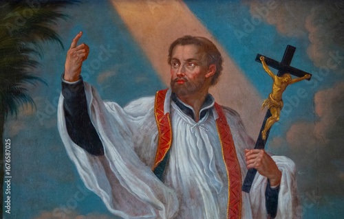 Obraz na płótnie Painting (19th century) of Saint Francis Xavier or François Xavier