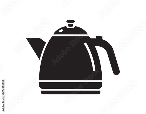 Kettle icon vector graphic. Suitable for home goods.
