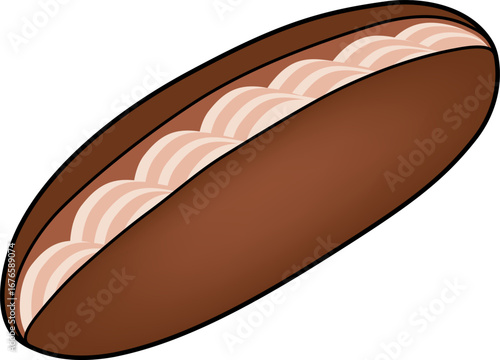 チョコクリームコッペパンのアイコン