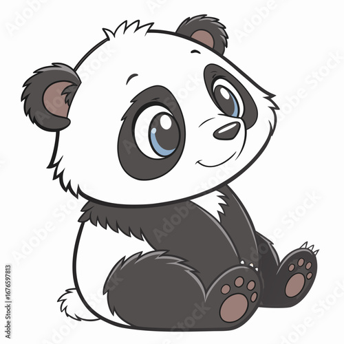 vector illustration of a panda