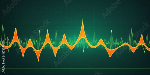 An animated red heart trace on a green EKG monitor shows a steady heartbeat