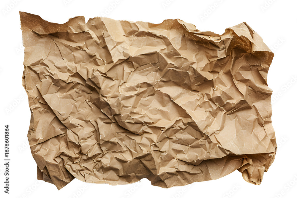 Obraz premium Crumpled Brown Paper Texture Background