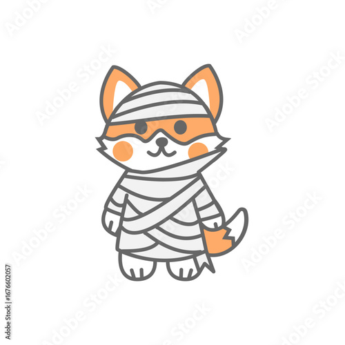 cute cartoon animal character in Halloween costume