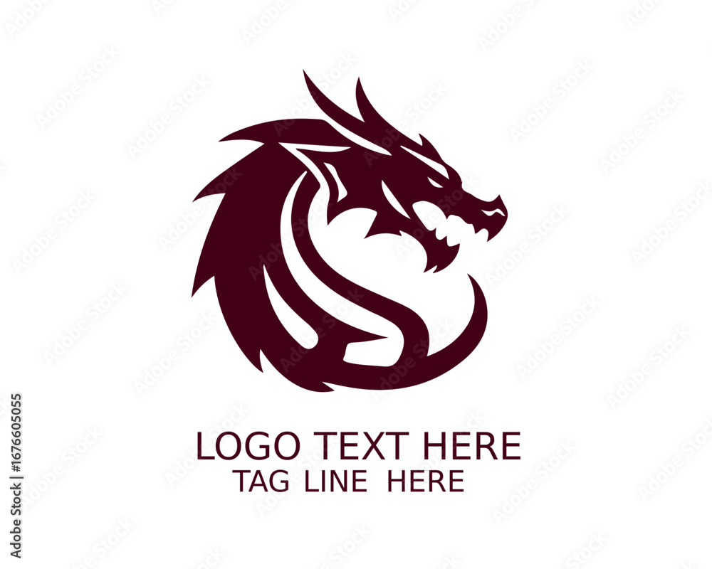 Obraz premium Dragon Logo Design Vector