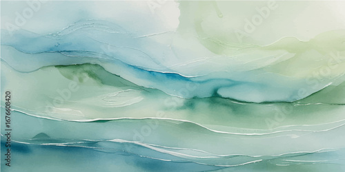 Reflecting on the tranquil sea, the sun illuminates ice-capped clouds in a serene blue sky