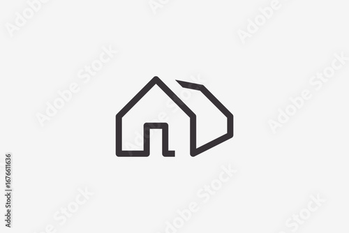 line art home minimalist logo