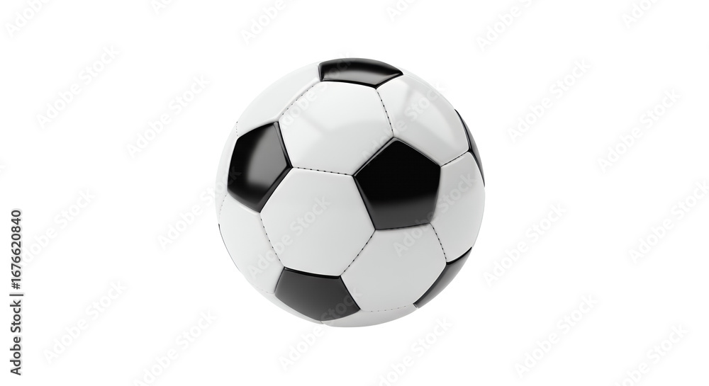 Fototapeta premium Classic Soccer Ball Isolated on Black Background