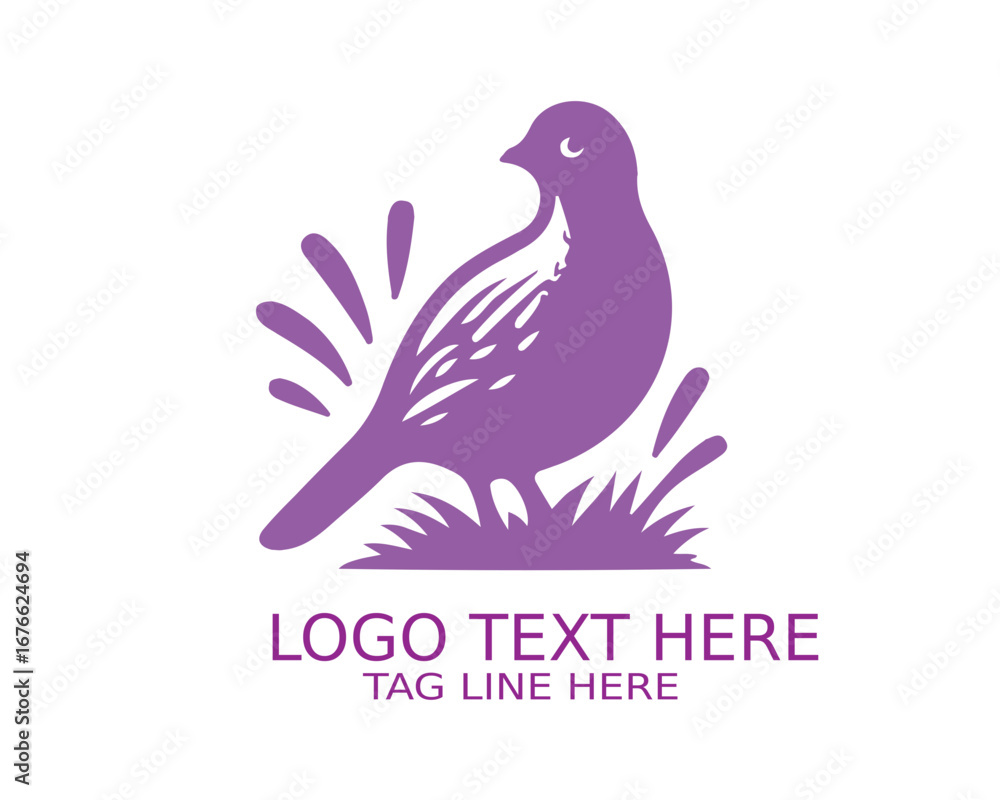 Fototapeta premium Quail Logo Design Vector