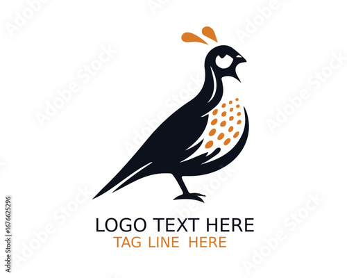 Quail Logo Design Vector