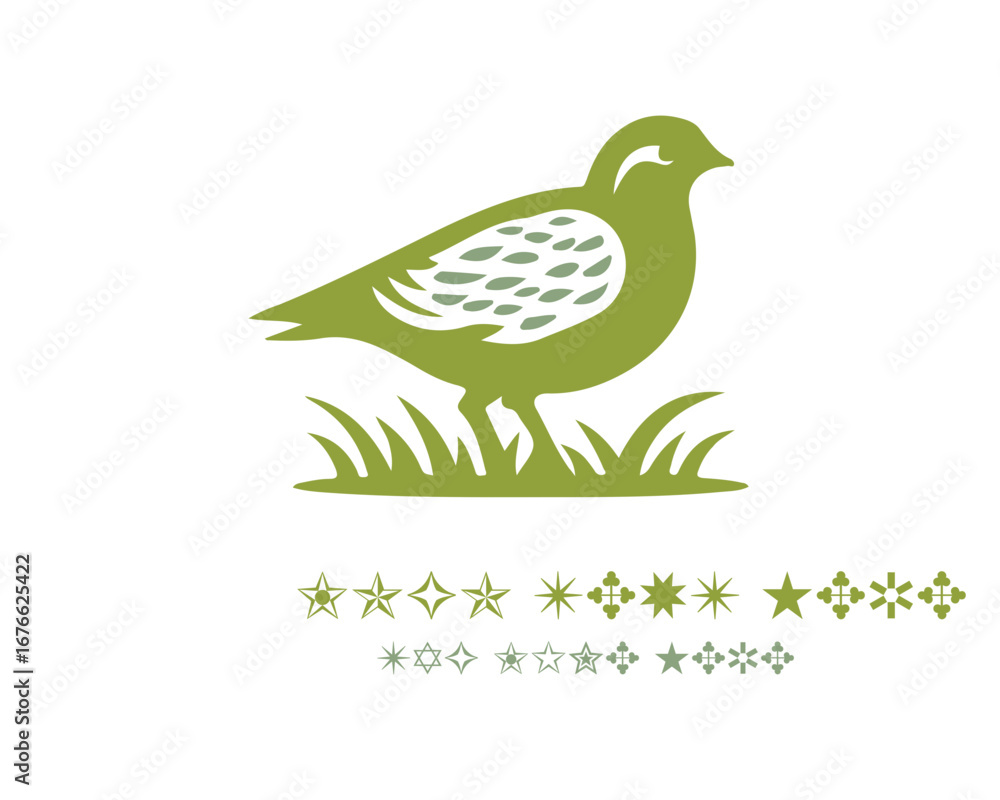 Obraz premium Quail Logo Design Vector
