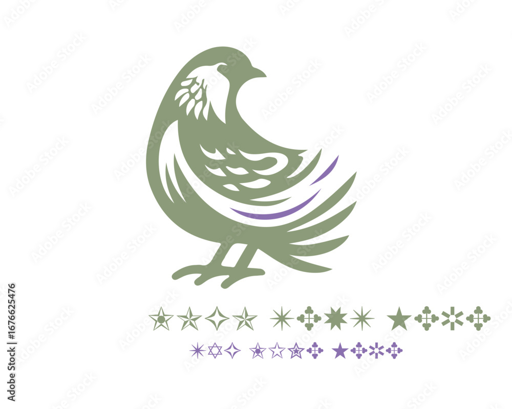 Fototapeta premium Quail Logo Design Vector