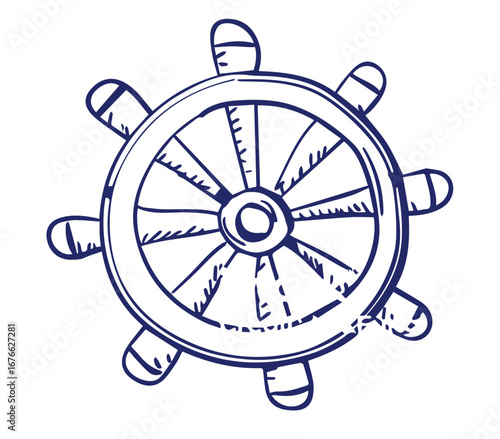 Set of vector drawings related to sailing stock