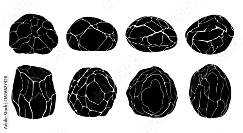 Vector art of collection of zen stones for meditation and relaxation for POD