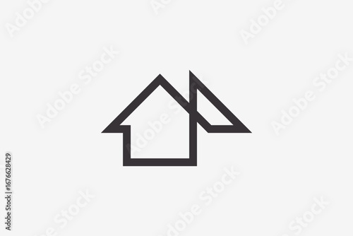 line art home minimalist line art logo