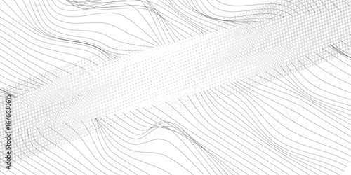  white background. Abstract wave element for design. Digital frequency track equalizer. Stylized line art background. Vector illustration.