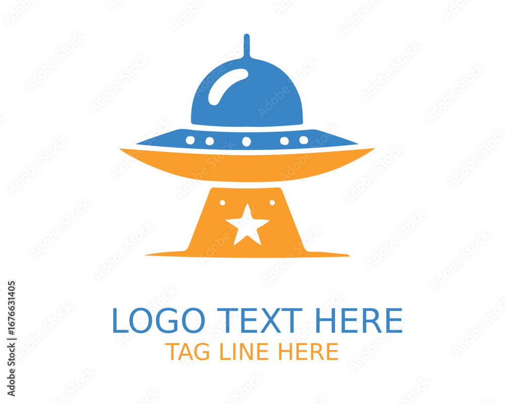 Fototapeta premium UFO Logo Design Vector