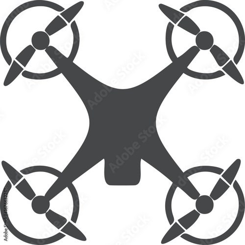 Quadcopter drone with propellers and circular guards aerial vehicle rotor