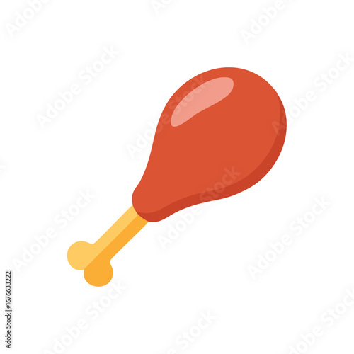 Cooked chicken leg with bone food meat