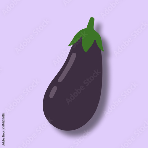 soft and simple purple eggplant