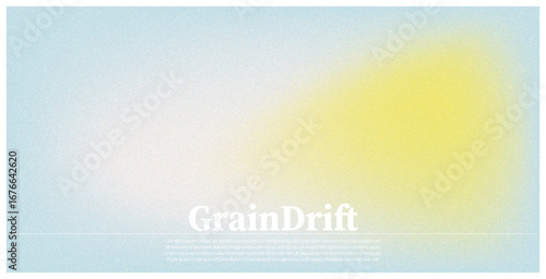 Grain Drift: An eye-catching abstract backdrop with softly textured gradations in hues of blue and yellow.