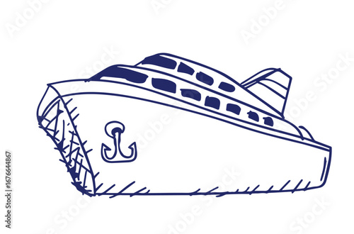 Set of vector drawings related to sailing stock