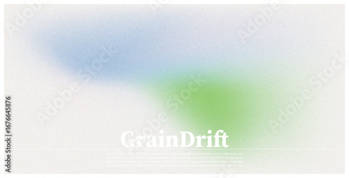 Abstract GrainDrift Design: A serene blend of soft blue and vibrant green hues coalesces, offering a captivating visual experience suitable for various design applications. 