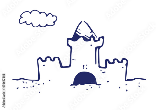 Set of vector drawings related to sailing stock