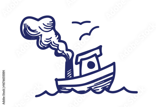 Set of vector drawings related to sailing stock