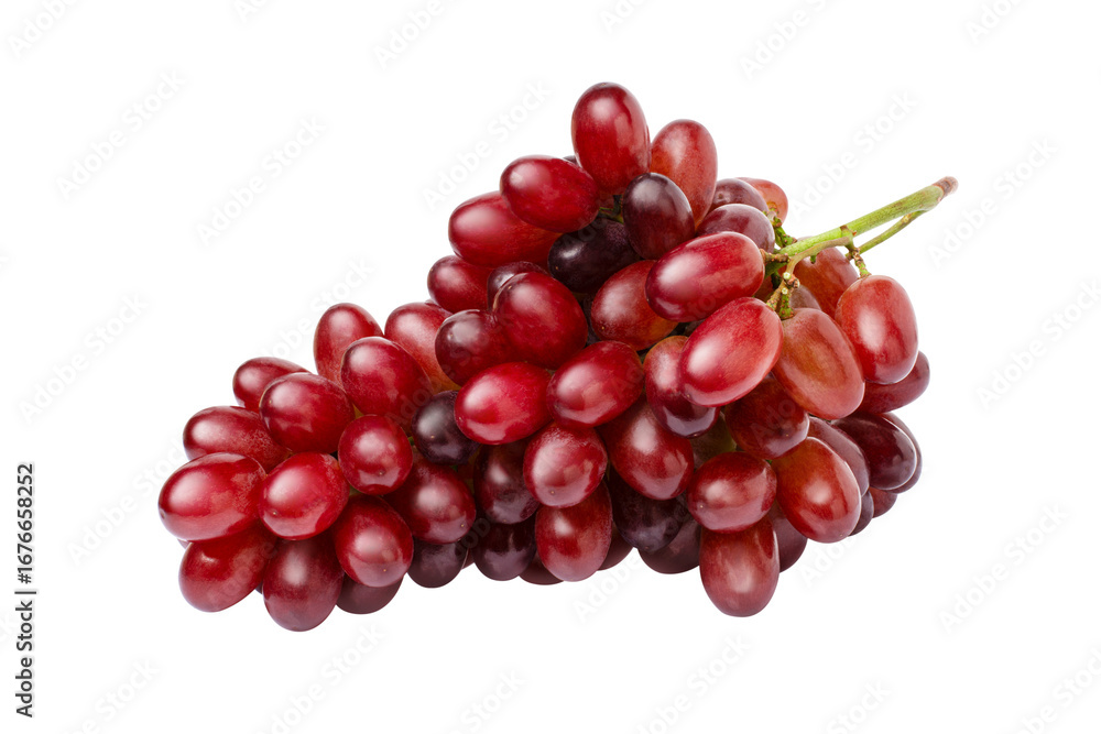 Fototapeta premium red grapes isolated on transparent background