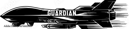 "Futuristic Combat Jet" Vector