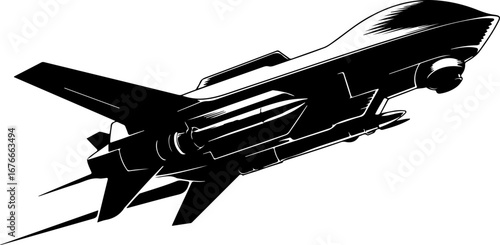 "Futuristic Combat Jet" Vector