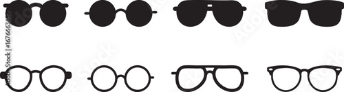 glasses icon. eye health eyewear. Hipster or geek plastic. eye optic lens icon. Retro eye glasses design. sunglasses icon design vector