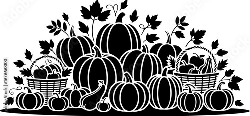 Pumpkin Patch Harvest Vector