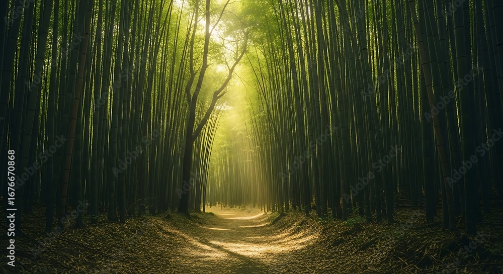 Fototapeta premium Bamboo Forest Path.