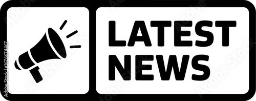 Breaking latest news alert megaphone icon vector illustration