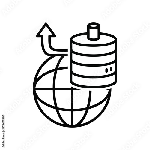 Global Data Transfer: An illustrative image depicts the concept of worldwide data exchange and information flow.