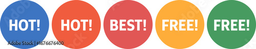 Hot best free sale promotion colorful circle vector design
