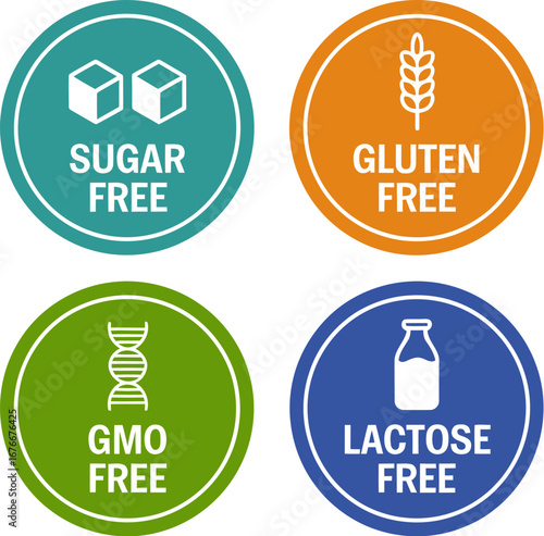 Sugar gluten lactose gmo free diet restriction food labels