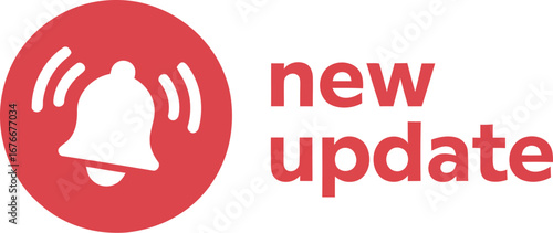 New update available notification bell icon design vector