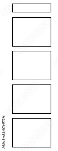 漫画風フレーム　4コマ割りシンプルテンプレート