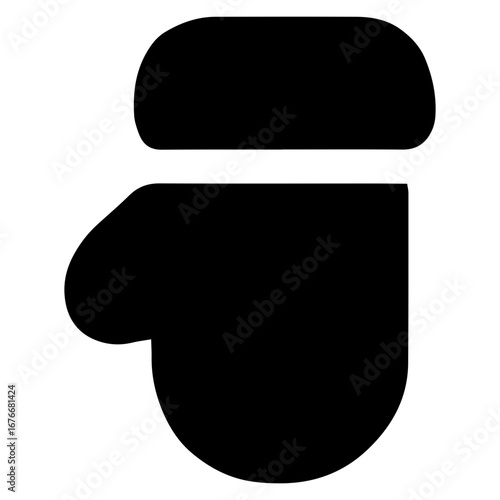 Christmas Mitten Icon - Festive Winter Glove Symbol for Design