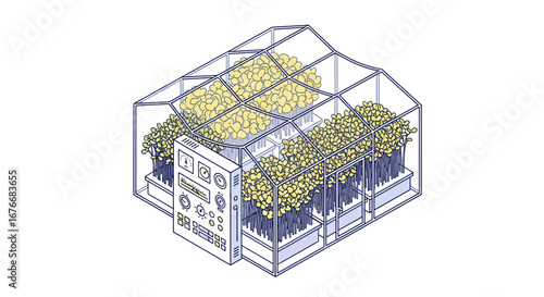 indoor farm with automated growing system