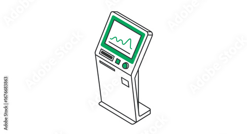 self service kiosk with screen display