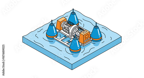 tidal energy underwater power station concept