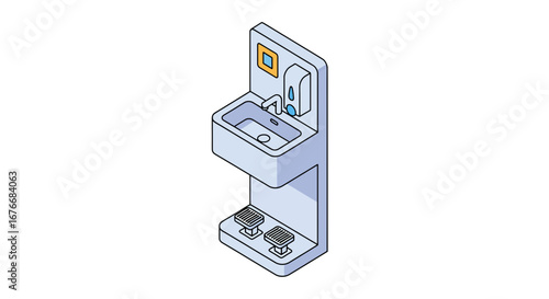 accessible hand washing station for public restrooms