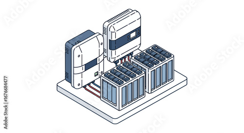 Home energy storage system with batteries and inverter
