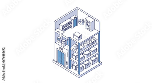 vertical micro warehouse storage system