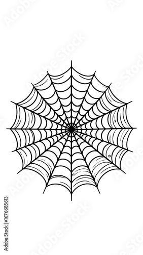 Circular spiderweb design