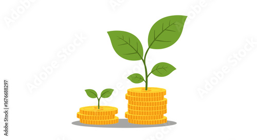 Financial growth demonstrates the concept of investing money to cultivate wealth through careful planning and smart decision making